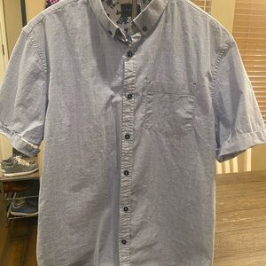 7 Diamonds Blue Casual Button Down Shirt Relaxed Fit